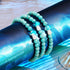 Bracelet en pierre précieuse en forme de champignon en verre Firefly en turquoise | argent sterling 925